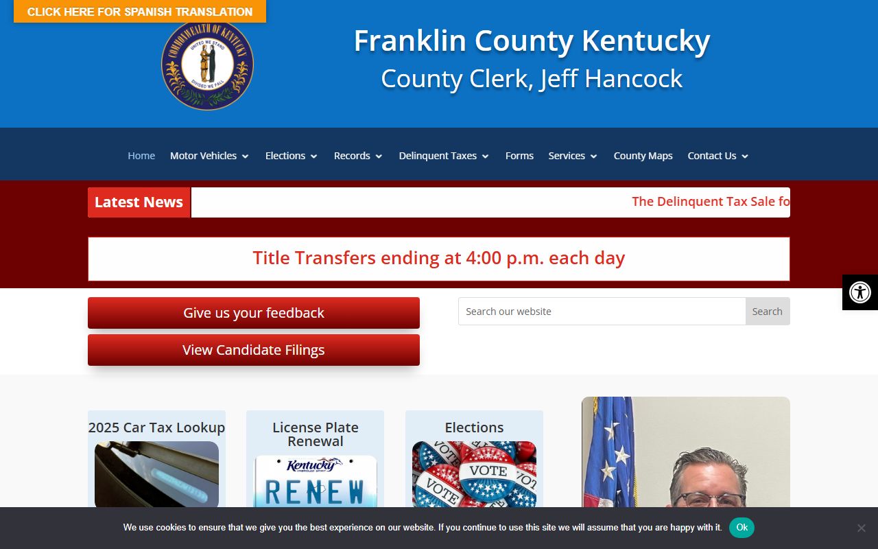 Frankfort city resources and Franklin County Courthouse information
