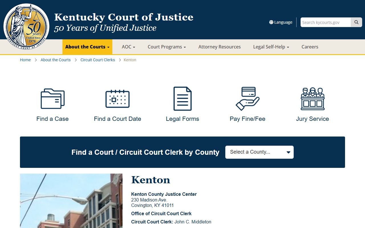 Independence city resources and Kenton County Circuit Court information