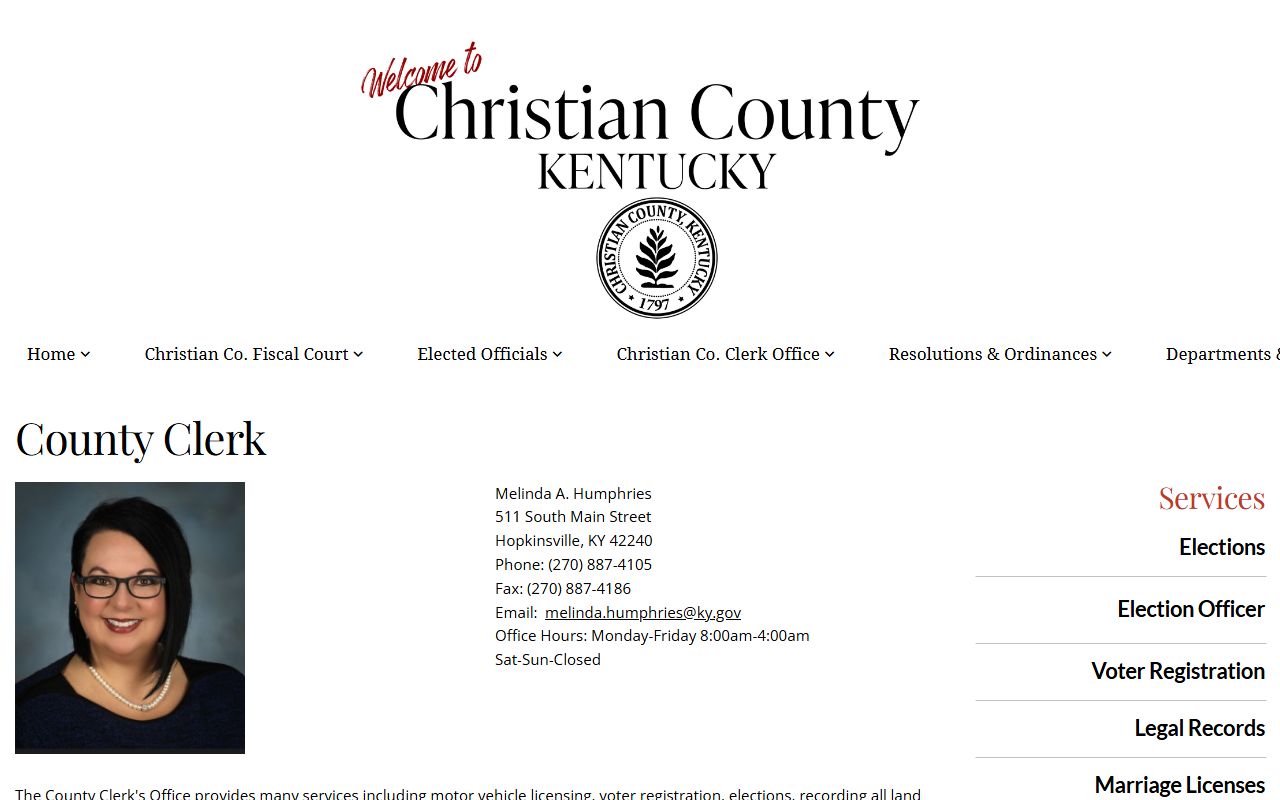 Christian County Circuit Court resource page for divorce decree records