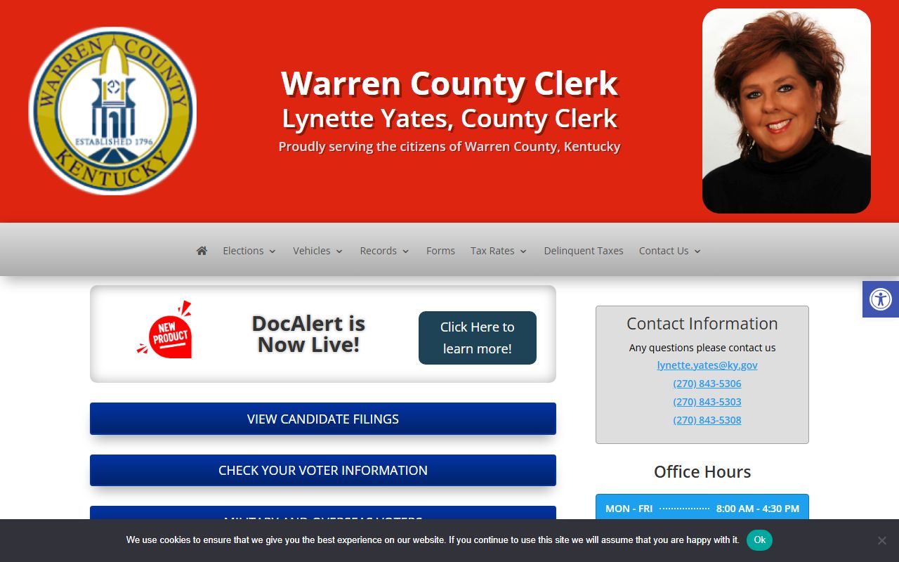Warren County Circuit Court resource page for divorce decree records